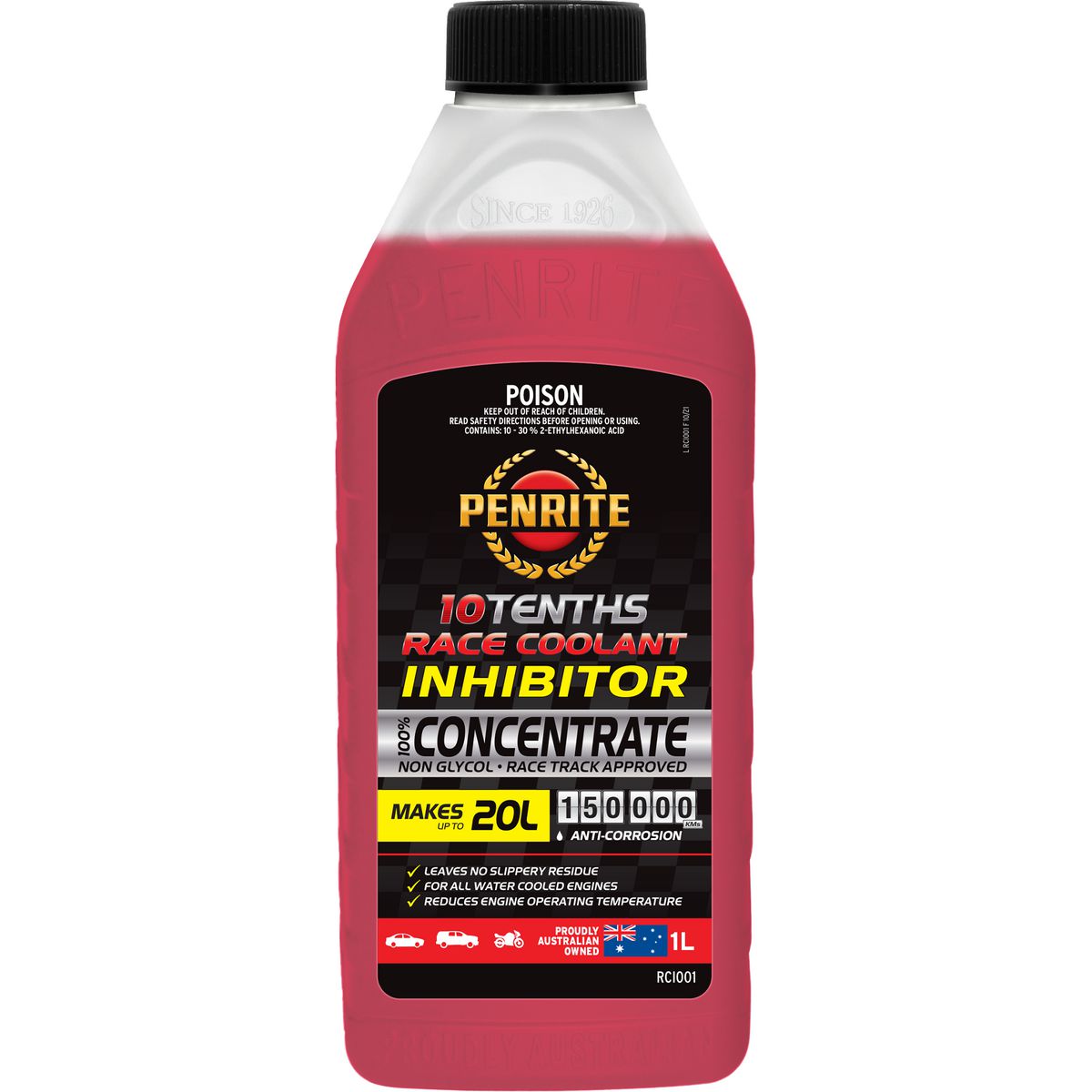 Penrite 10 Tenths Race Coolant Inhibitor Concentrate 1L RCI001