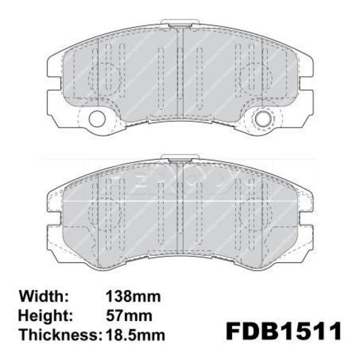 Ferodo Brake Pad Set FDB1511