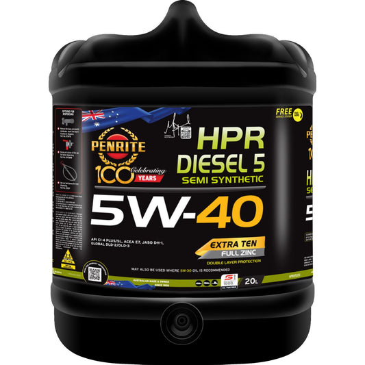 Penrite HPR Diesel 5 SAE 5W-40 Engine Oil 20L