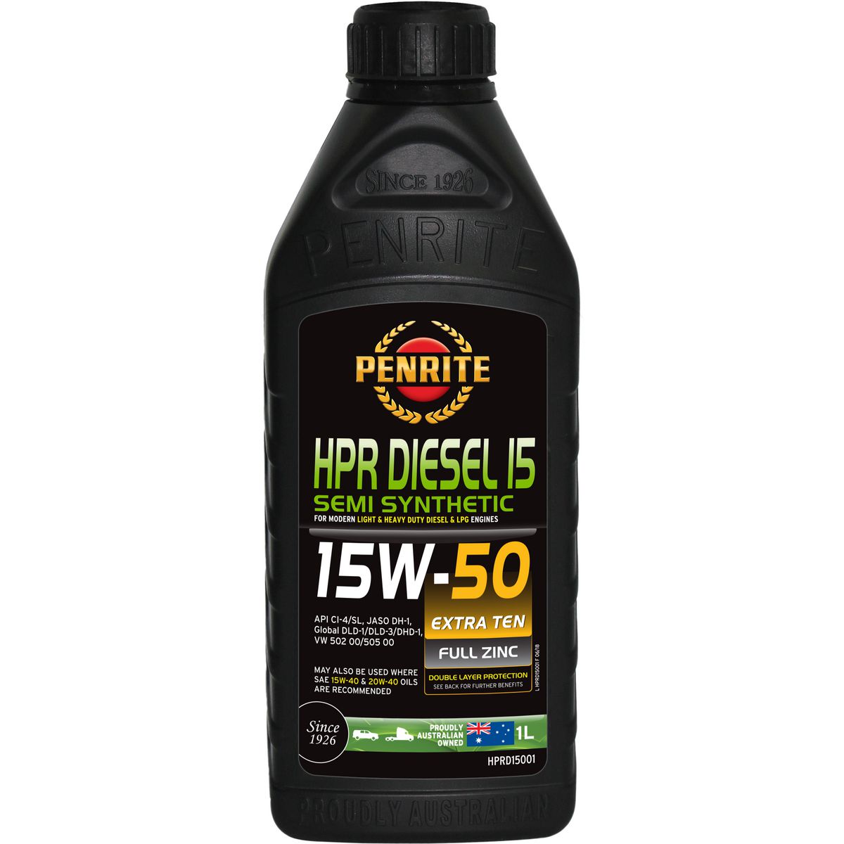 Penrite HPR Diesel 15 SAE 15W-50 Engine Oil 1L