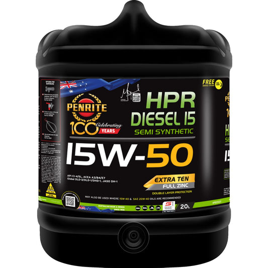 Penrite HPR Diesel 15 SAE 15W-50 Engine Oil 20L