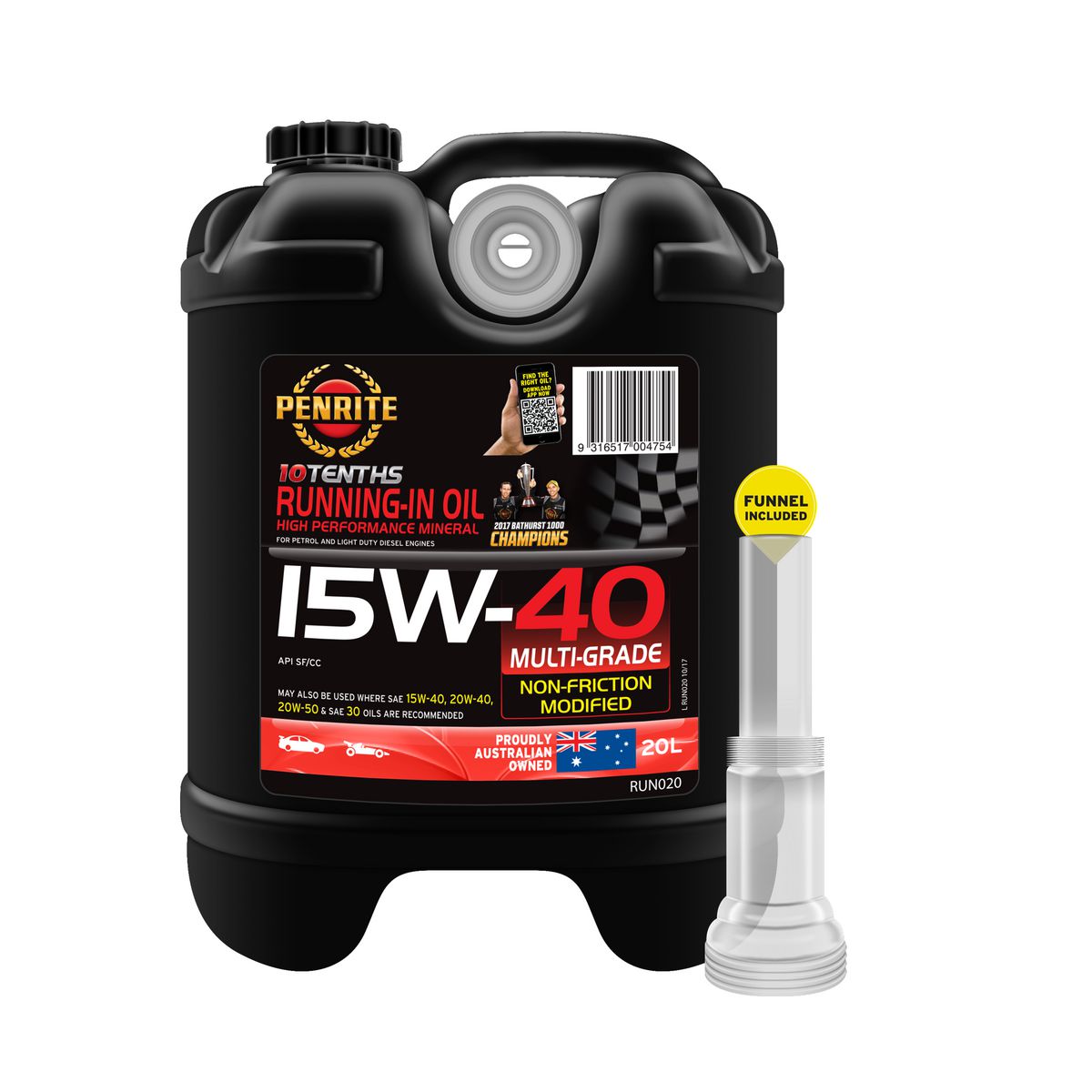 Penrite Running In Oil 15W-40 Engine Oil 20L RUN020