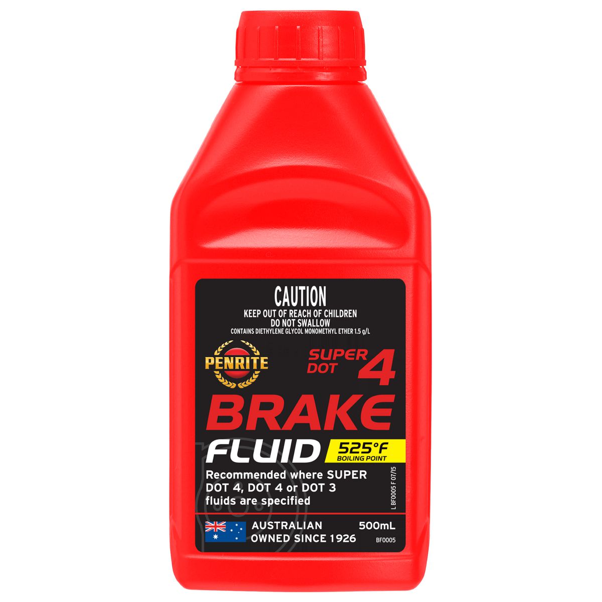 Penrite Super DOT 4 Brake Fluid Full-Syn 500ml BF0005