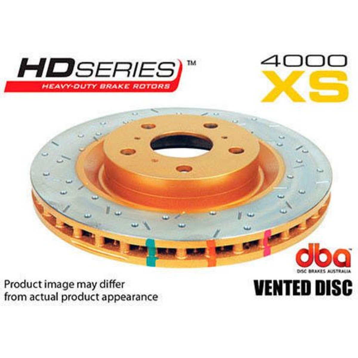 DBA HD 4000 Drilled Slotted Brake Rotor Pair 289mm Front DBA4035XS