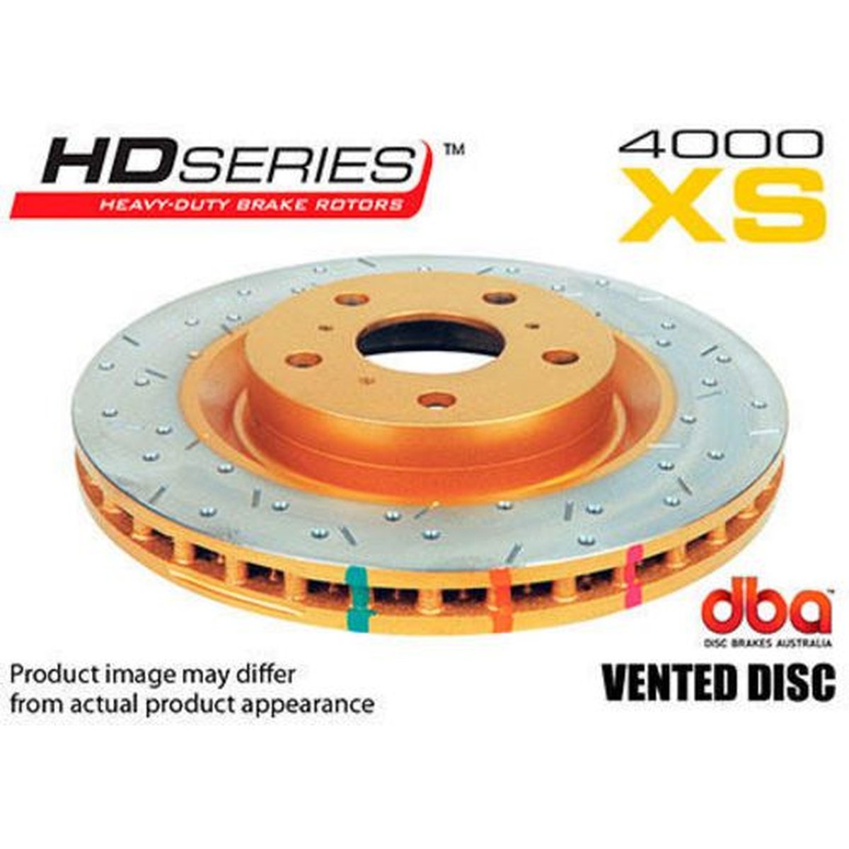 DBA HD 4000 Drilled Slotted Brake Rotor Pair 343mm Rear DBA42025XS