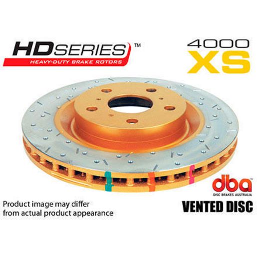 DBA HD 4000 Drilled Slotted Brake Rotor Single 296mm Front DBA4963XS