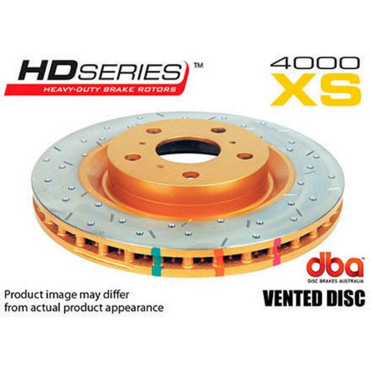 DBA HD 4000 Drilled Slotted Brake Rotor Pair 296mm Front DBA4963XS