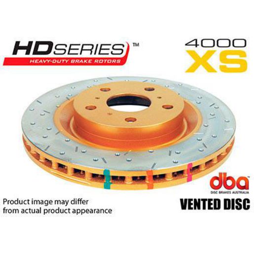 DBA HD 4000 Drilled Slotted Brake Rotor Single 296mm Front DBA4963XS
