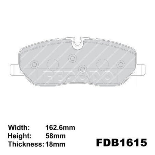 Ferodo Brake Pad Set FDB1615