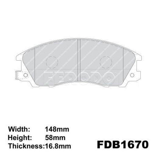 Ferodo Brake Pad Set FDB1670