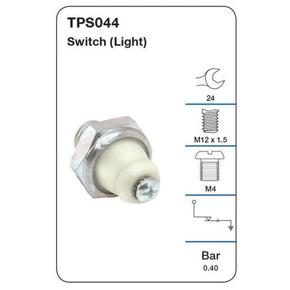 Tridon Oil Pressure Switch TPS044