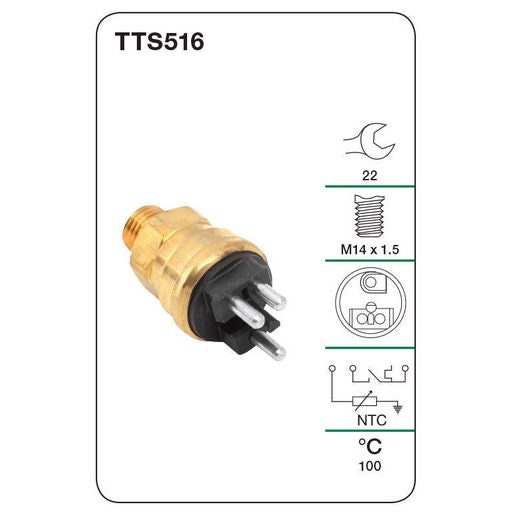 Tridon Water Temp Switch (Warning Light & Gauge) TTS516