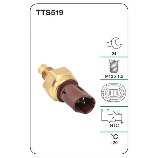 Tridon Water Temp Switch (Warning Light & Gauge) TTS519