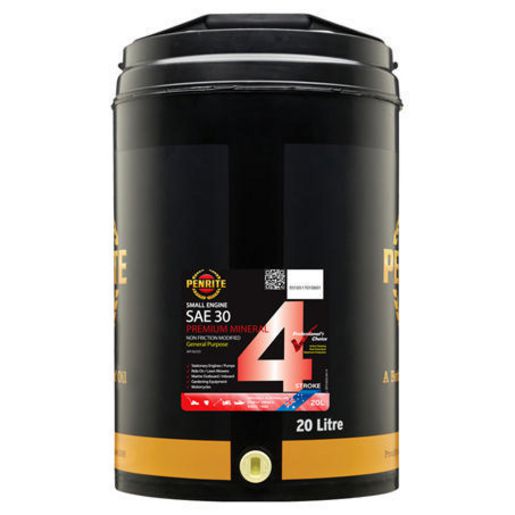 Penrite Oil Small Engine 4-Stroke SAE 30 Engine Oil 20L SEFS30020