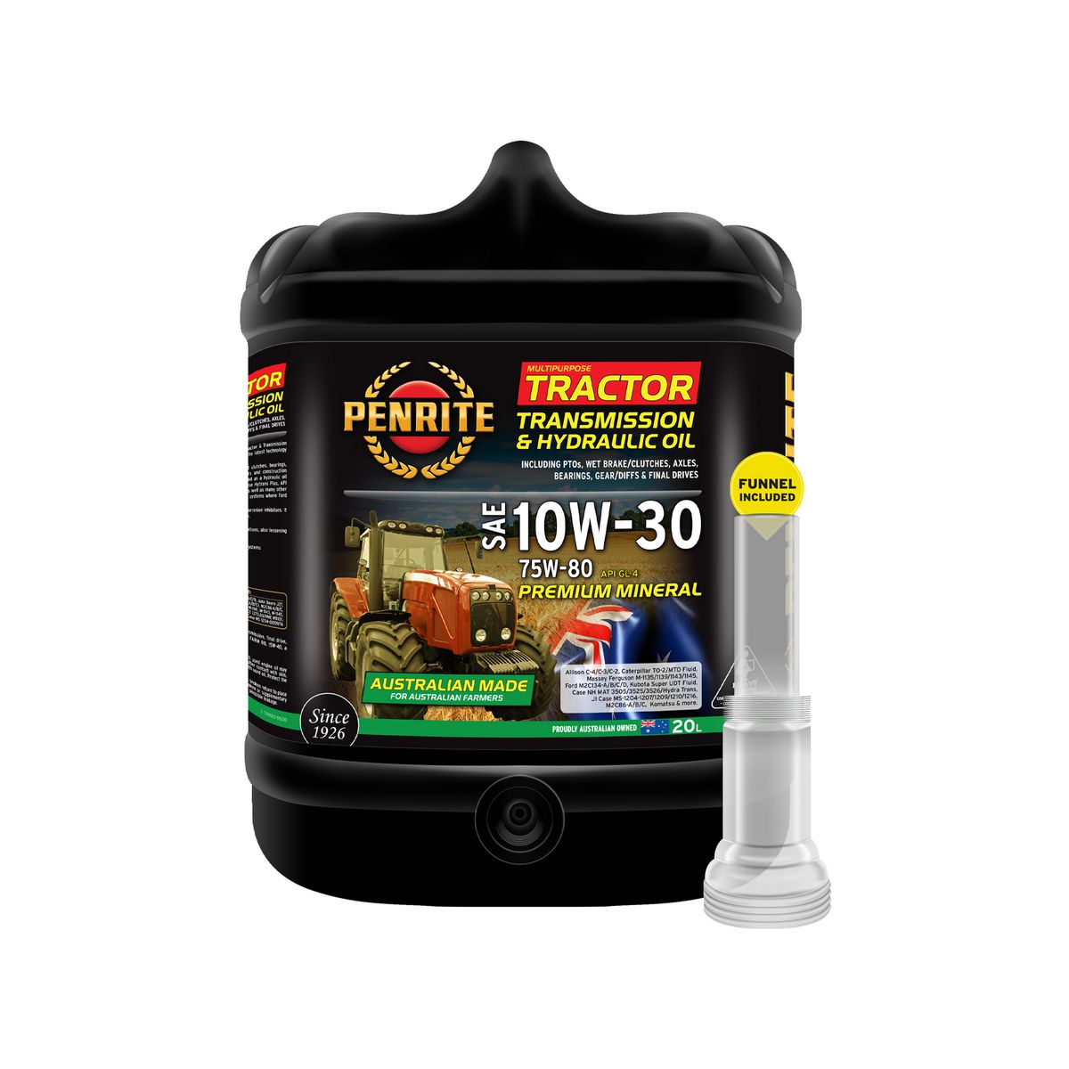 Penrite Tractor Transmission & Hydraulic Premium Mineral Oil 20L TTH020