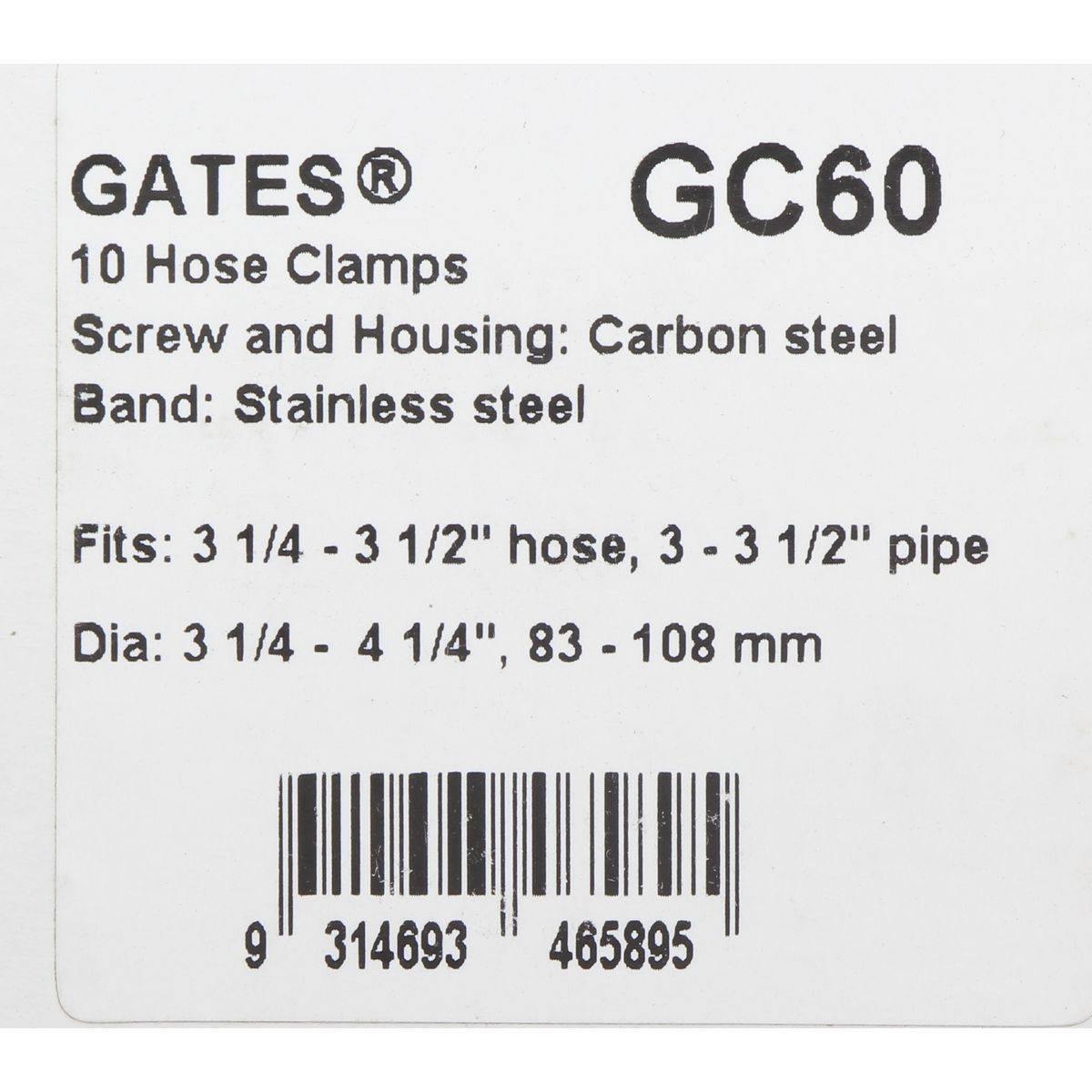 Gates Hose Clamps GC60