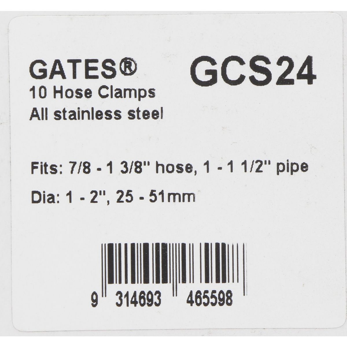 Gates Hose Clamps GCS24