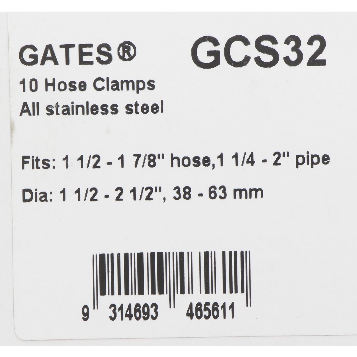 Gates Hose Clamps GCS32