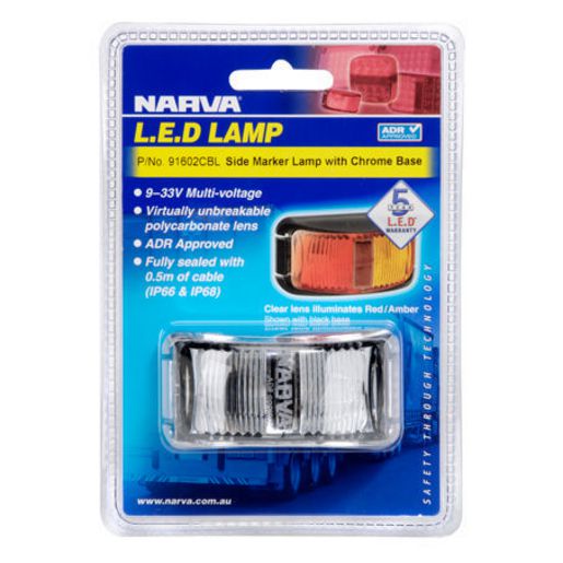 Narva Side Marker Light Red/Amber Led 9 To 33V 91602CBL