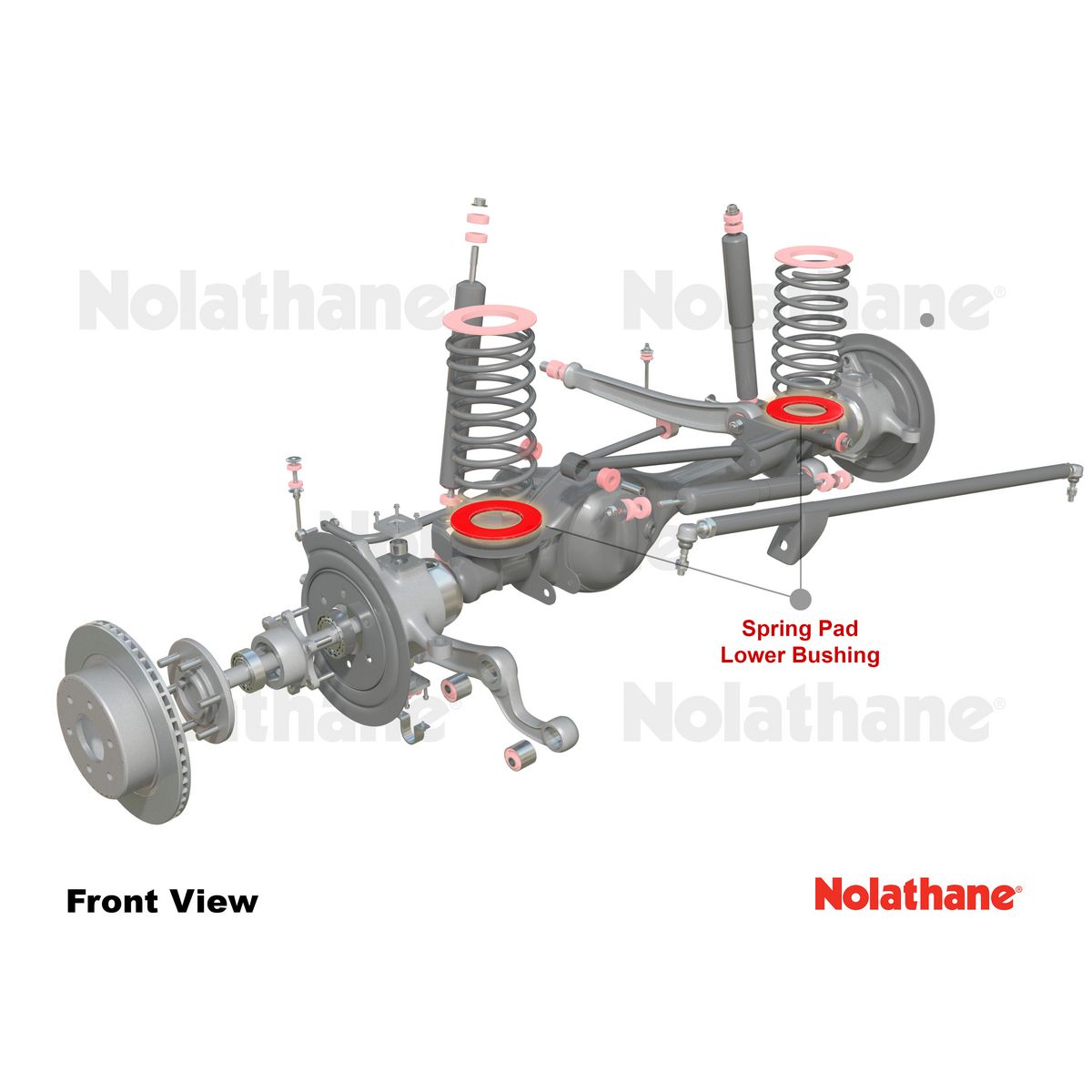 Nolathane Coil Spring Pad Kit Lower 47334