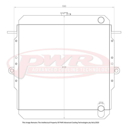 PWR Radiator 55mm fits Toyota Landcruiser HJ75 2H Diesel PWR0477