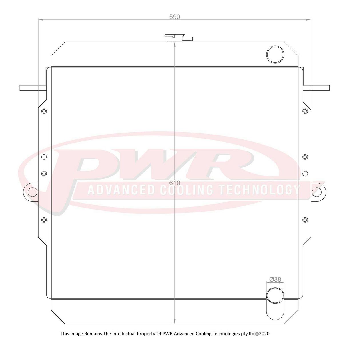 PWR Radiator 55mm fits Toyota Landcruiser HJ75 2H Diesel PWR0477
