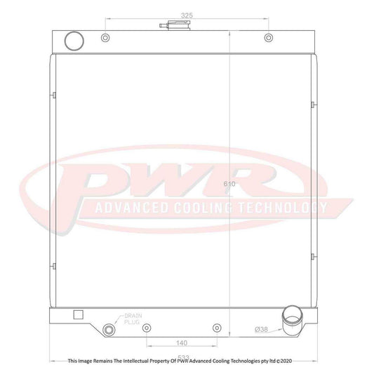 PWR Radiator 55mm fits Toyota Landcruiser HZJ70/75 Diesel PWR5402