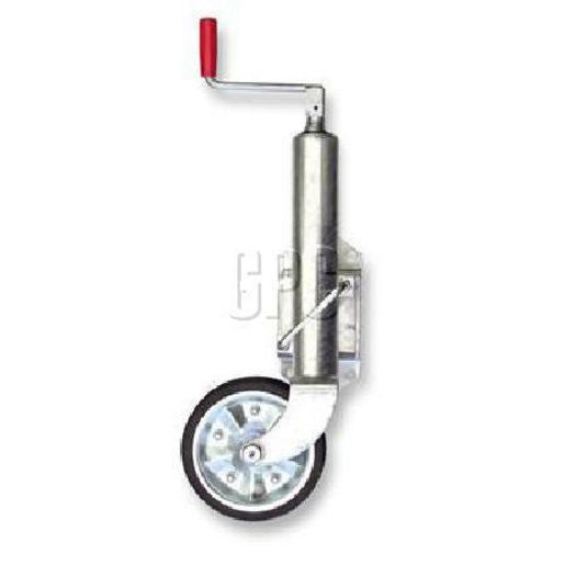 Trojan Jockey Wheel Heavy Duty Galv Steel Wheel With 250 X 4In Solid Tyre 250Kg 250Mm Lift 303109