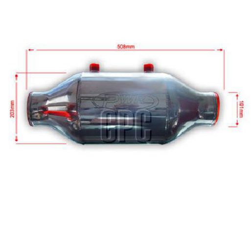 PWR Liquid To Air Barrel Intercooler 200x200mm 4" Outlets PWI5207