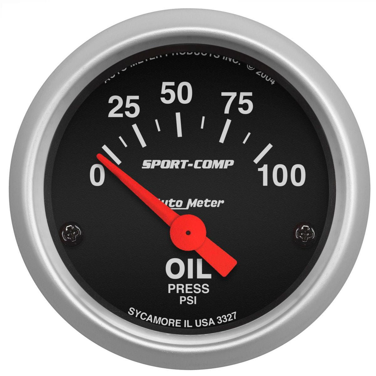 Autometer Sport-Comp 2-1/16in Oil Pressure Gauge 0-100 PSI Short Sweep Electric AU3327