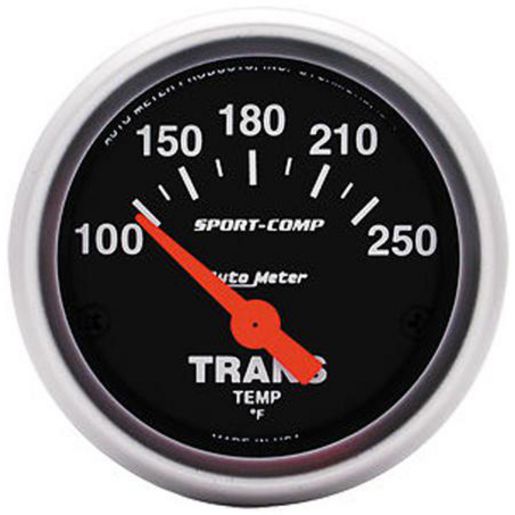 Autometer Sport-Comp 2-1/16in Trans Temp Gauge 100-250F Short Sweep Electric AU3357