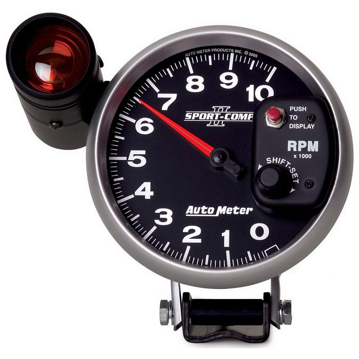 Autometer Sport-Comp II 5in Tacho Gauge 10,000rpm Pedestal Shift Lite AU3699