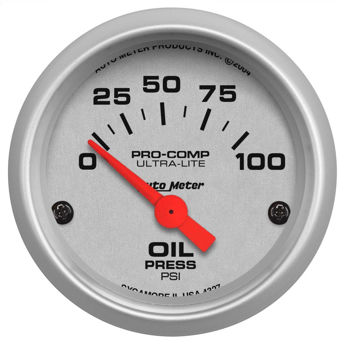Autometer Ultra-Lite 2-1/16in Oil Pressure Gauge 0-100 PSI Short Sweep Electric AU4327