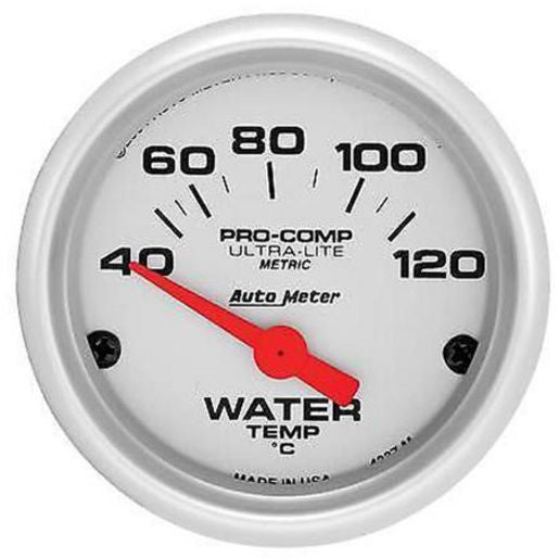 Autometer Ultra-Lite 2-1/16in Water Temp Gauge 100-250F Short Sweep Electric AU4337