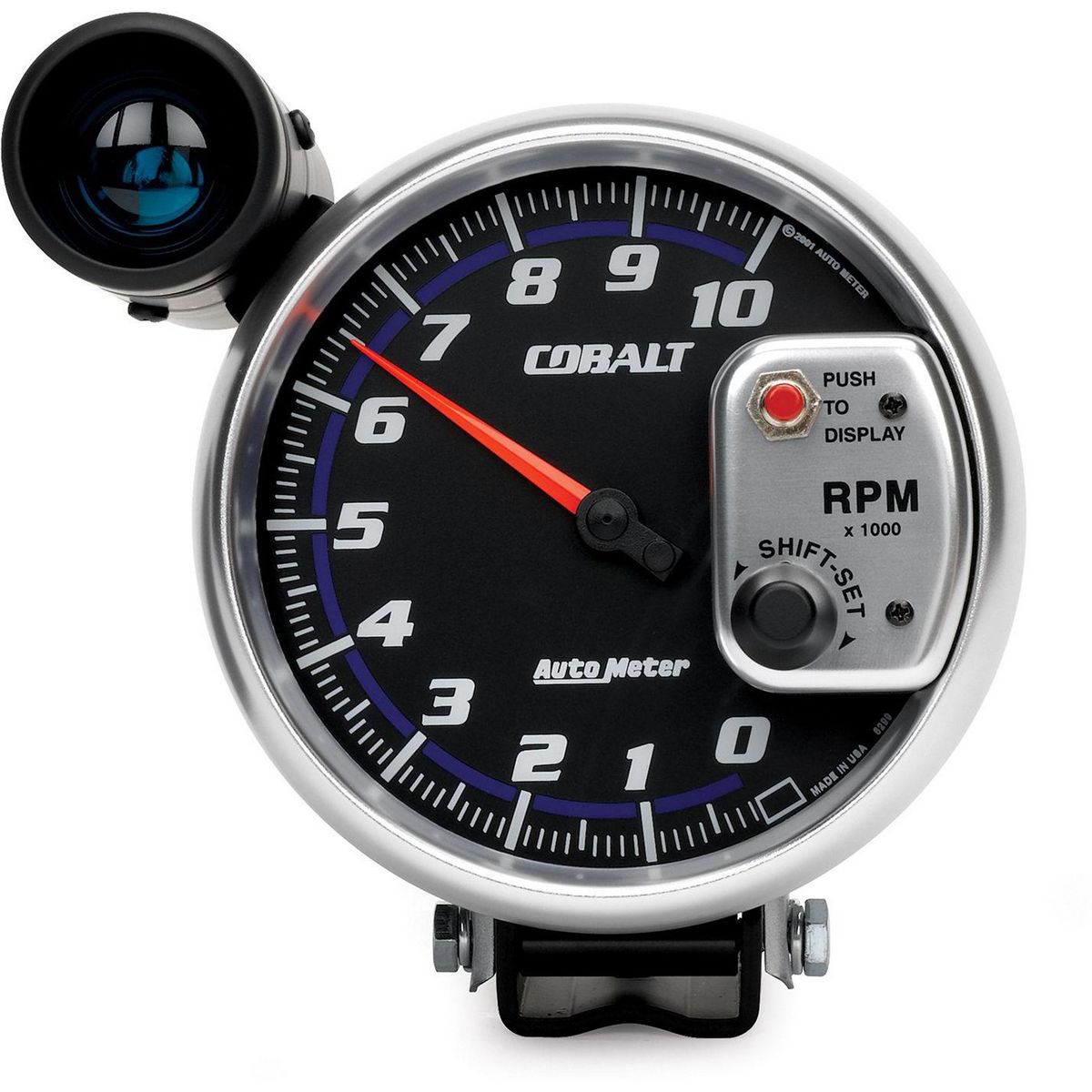 Autometer Cobalt 5in Tacho Gauge 10,000rpm Pedestal Mount w/Shift Light AU6299