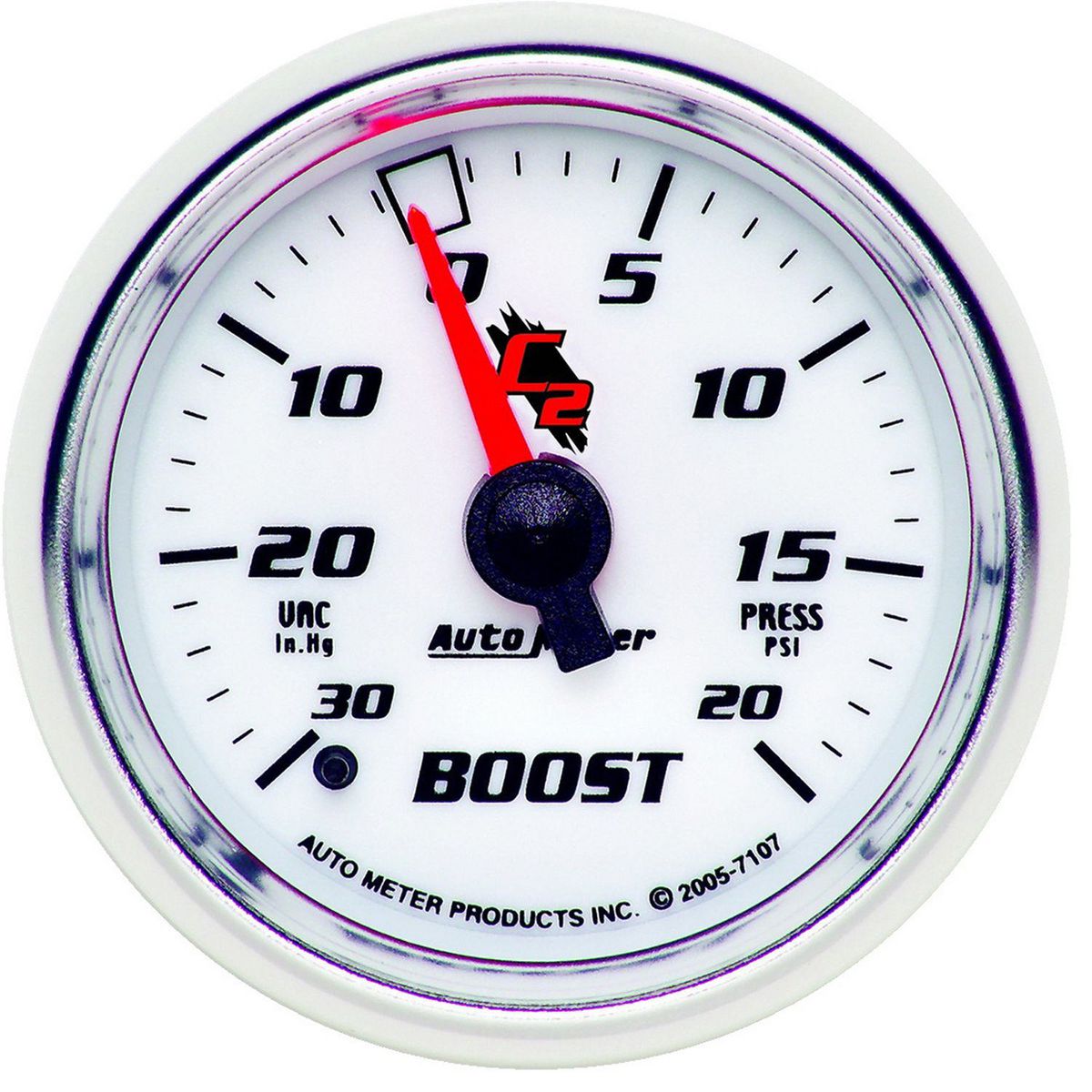 Autometer C2 Series 2-1/16in Boost Vacuum Gauge 30in/Hg 20PSI Mechanical AU7107