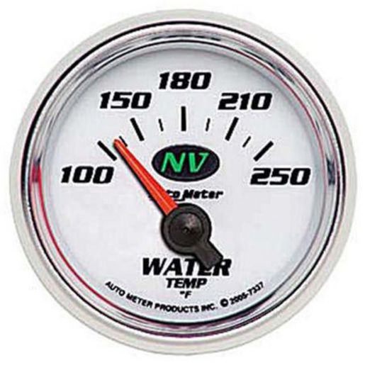 Autometer NV Series 2-1/16in Water Temp Gauge 100-250F Short Sweep Electric AU7337