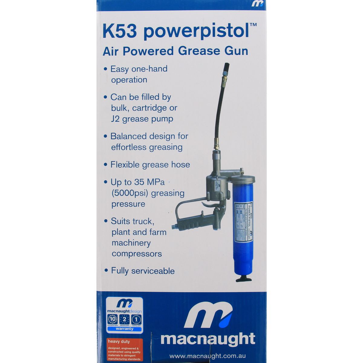 Macnaught K53 Power Pistol 450G Air-Operated Grease Gun K53-01
