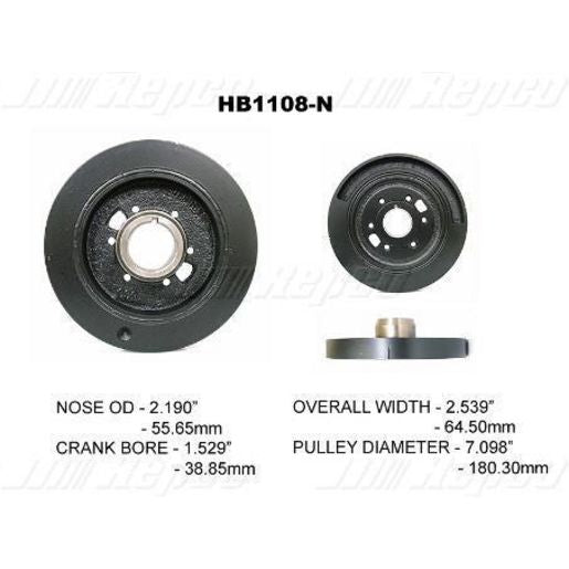 Powerbond OEM Replacement Harmonic Balancer HB1108N