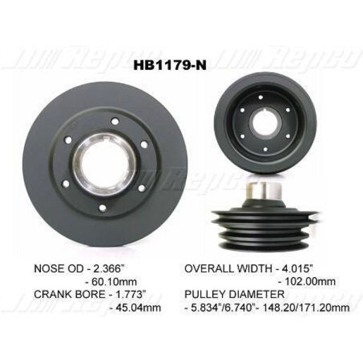 Powerbond OEM Replacement Harmonic Balancer HB1179N