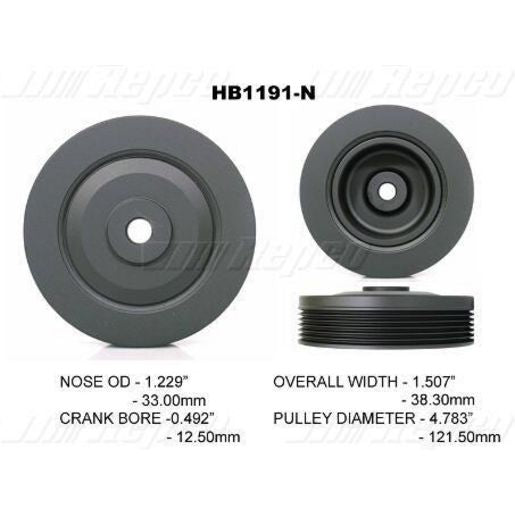 Powerbond OEM Replacement Harmonic Balancer HB1191N