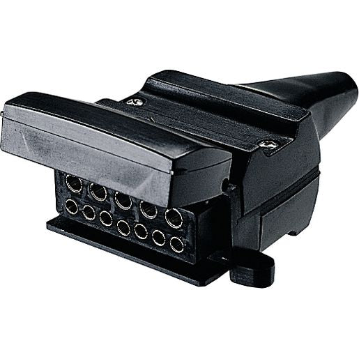 Narva 12 Pin Trailer Plug Flat Plastic 82073BL