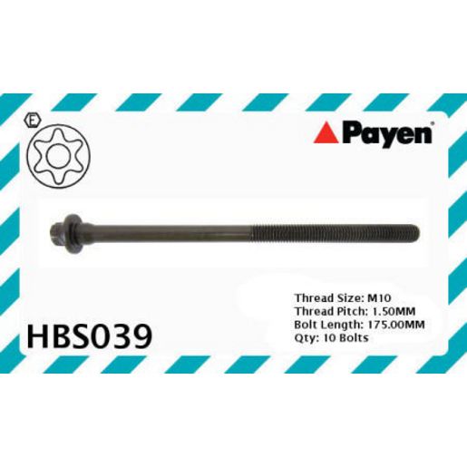 Payen Acl Head Bolt Set HBS039