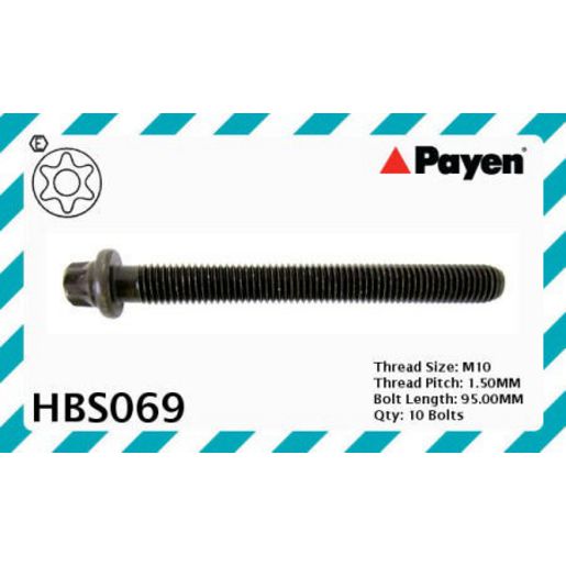 Payen Bolt Set-Cylinder Head HBS069