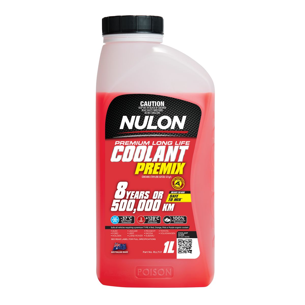 Nulon Red Premium Long Life Coolant Premix 1L RLLTU1
