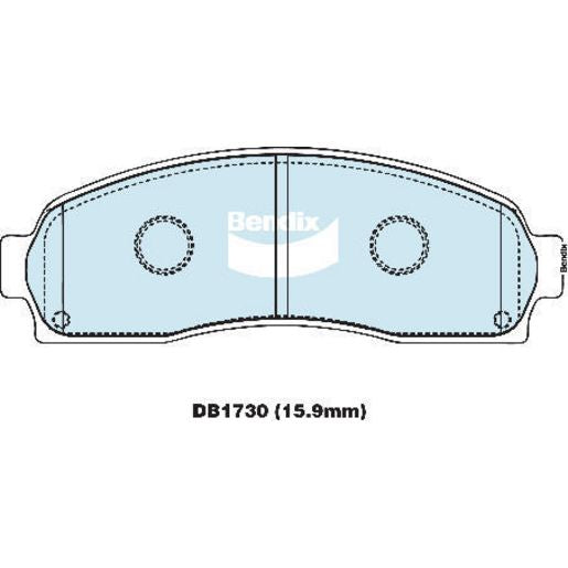 Bendix Heavy Duty Brake Pad Set Front DB1730 HD