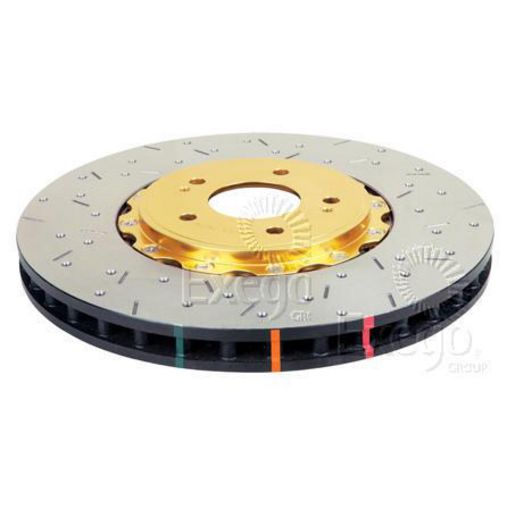 DBA HD 5000 Drilled Slotted 2Pc Brake Rotor Single 324mm Front DBA52850GLDXS