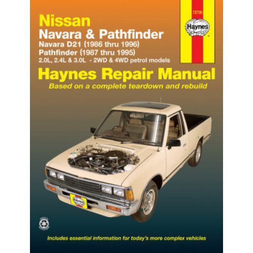 Haynes Owner's Workshop Manual - Nissan Navara & Pathfinder 1986-1996 72730
