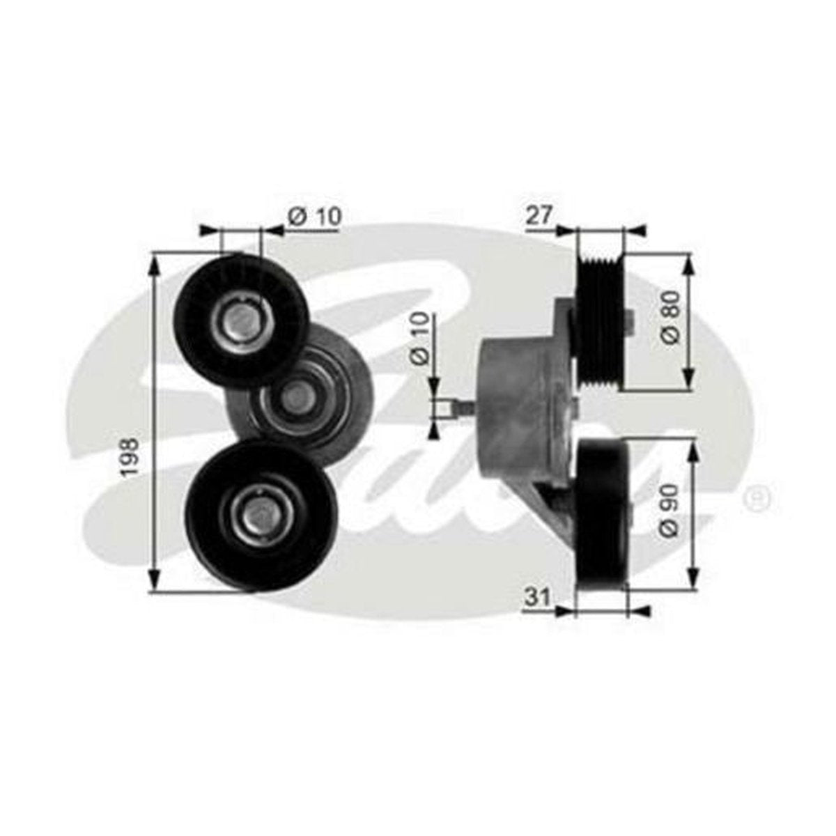 Gates Automatic Belt Tensioner 38167