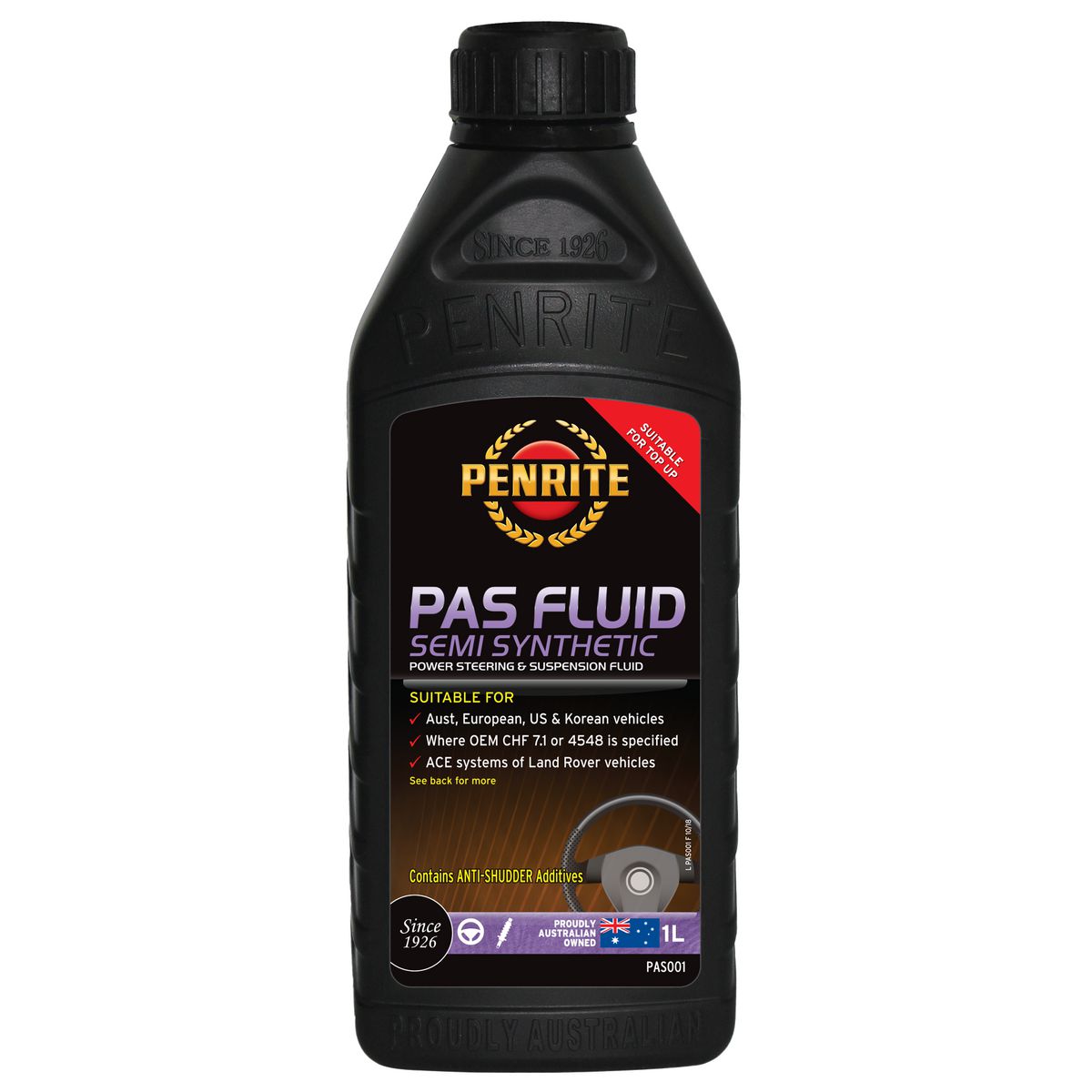 Penrite PAS Power Steering Fluid Semi-Syn 1L PAS001